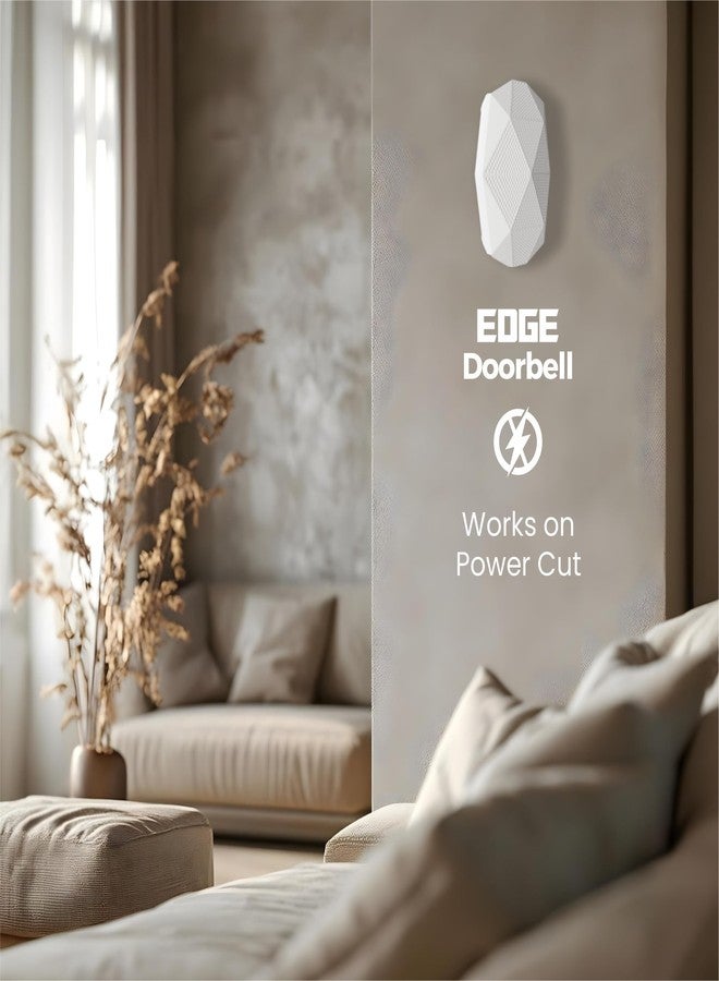 Hosper Edge Digital Door Bell for Home & Office | Works on Power Cut | Clear Stereophonic Sound | Sleek Indoor Decorative Doorbell | Easy Installation with ON/Off Switch - Image 2
